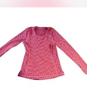 Pink Long Sleeve Athletic Top
